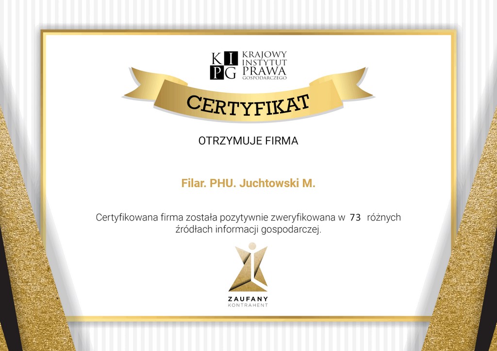 ceryfikat krajowego instytutu prawa gospodarczego